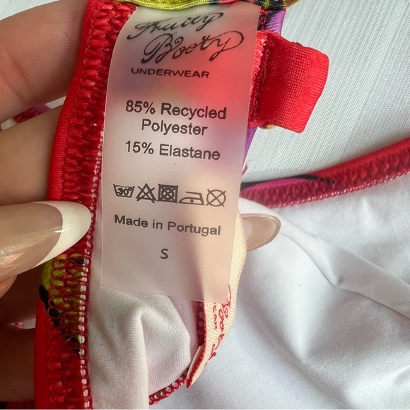 Fruity Booty Cherry Rio Bikini 2-Piece Swimsuit Set Red Floral Print XS/S - Picture 9 of 9